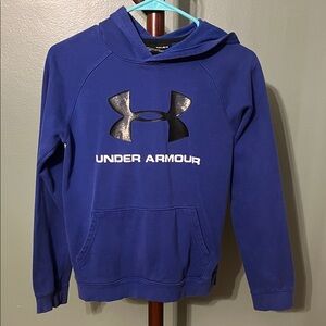 Under Armour Royal Blue Hoodie with Black Logo